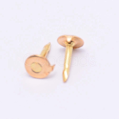 Environment-friendly Brass Head Barb Pins KK-WH0034-51G-1