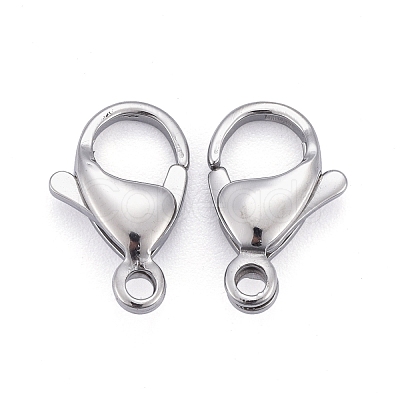 Tarnish Resistant 304 Stainless Steel Lobster Claw Clasps X-STAS-AB13-1