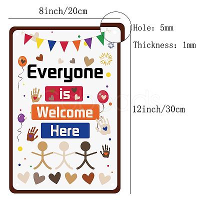 Rectangle with Word Vintage Metal Iron Sign Poster AJEW-WH0157-281-1