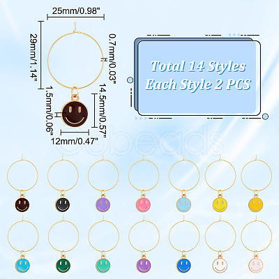 Alloy Enamel Wine Glass Charms AJEW-AB00103-1