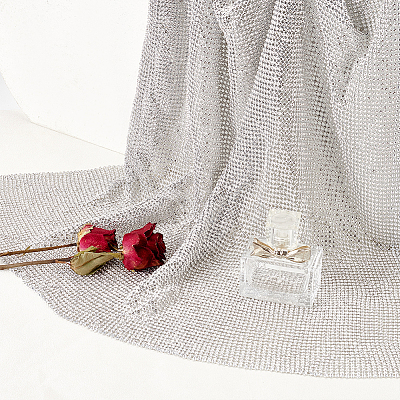 Aluminum Rhinestone Mesh Wrap Roll FIND-WH0421-14-1