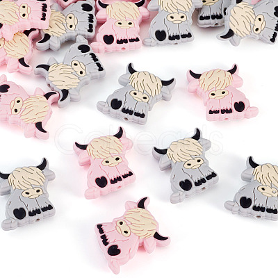 20Pcs 2 Colors Silicone Beads SIL-TA0003-08-1