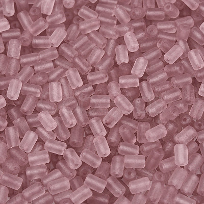 FGB Frosted Transparent Glass Seed Beads SEED-N013-05A-06-1