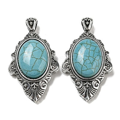 Synthetic Turquoise Big Pendants G-Z050-03A-1