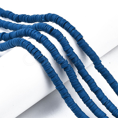 Handmade Polymer Clay Beads Strands CLAY-R089-6mm-010-1