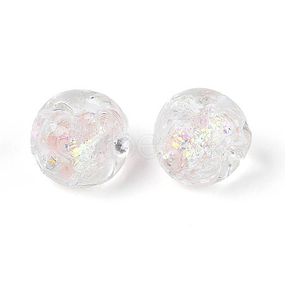 Handmade Foil Lampwork Beads Strands FOIL-T008-04A-1