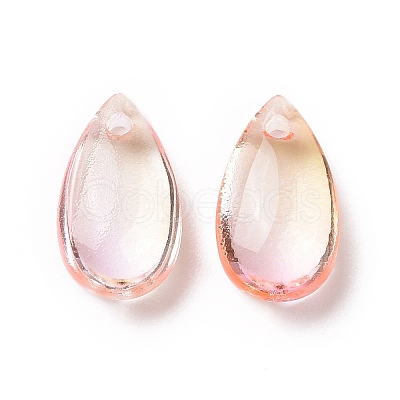 Transparent Glass Charms X-GLAA-O017-01F-1