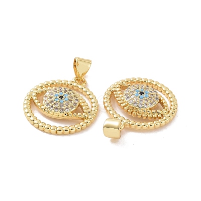 Brass Micro Pave Cubic Zirconia Pendants LS-ZIRC-P106-52G-1