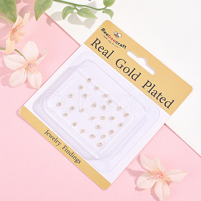 30Pcs Brass Crimp Beads KK-BBC0025-42-1