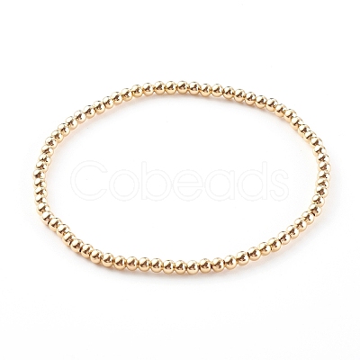 Glass & Brass Stretch Beaded Bracelets Sets BJEW-JB06151-1
