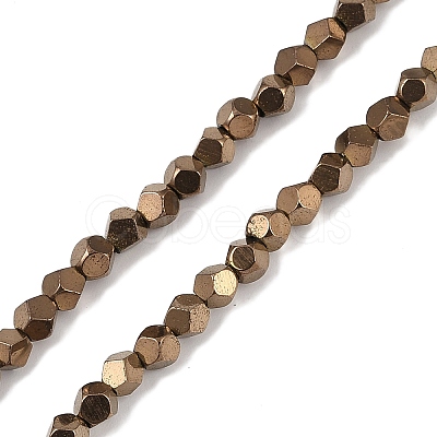 Electroplated Synthetic Non-magnetic Hematite Beads Strands G-A234-G03-01F-1