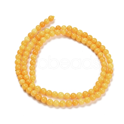 Natural Beeswax Beads Strands G-Z100-A01-4mm-1