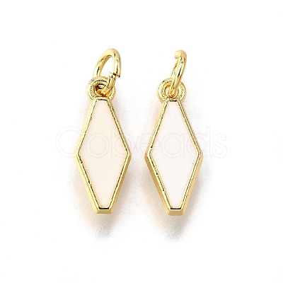 Brass Enamel Charms KK-C106-02G-1