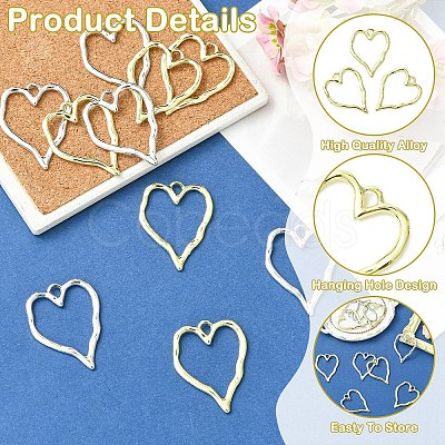 5Pcs Zinc Alloy Pendants FIND-YW0010-03G-1