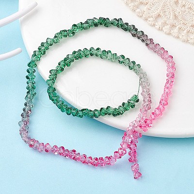 Transparent Baking Paint Glass Bead Strands GLAA-YW0003-17J-1