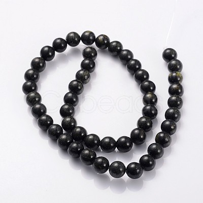 Natural Serpentine/Green Lace Stone Beads Strands X-GSR8mmC146-1