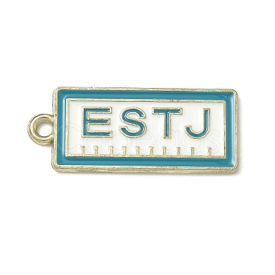 MBTI Theme Alloy Enamel Pendants ENAM-I083-01G-02-1