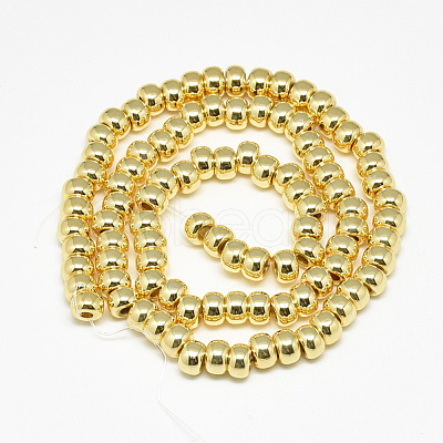 Electroplate Non-magnetic Synthetic Hematite Beads Strands X-G-Q465-38G-1