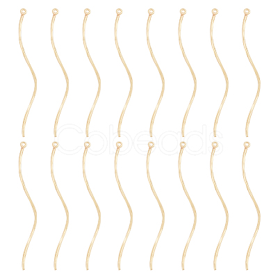 16Pcs Brass Pendants KK-BC0011-62G-1