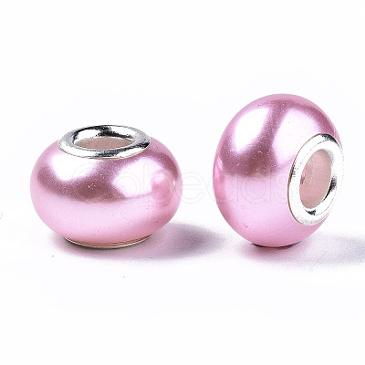 Imitation Pearl Style Resin European Beads RPDL-T003-001H-1