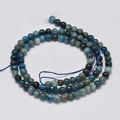 Round Natural Apatite Beads Strands G-K068-02-4mm-1