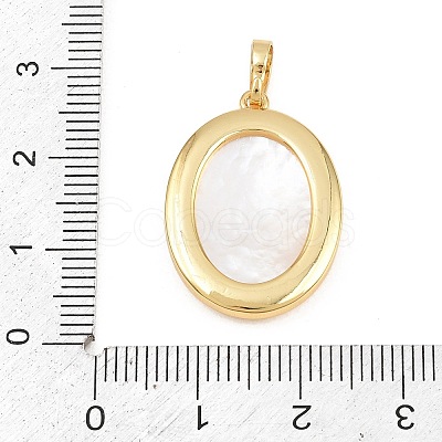 Brass with White Shell Pendants SH-CBA56CE-08G-02-1
