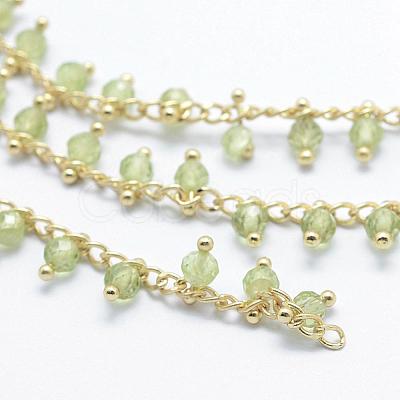 Natural Peridot Handmade Beaded Chains CHC-P003-11L-1