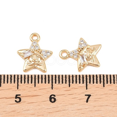 Brass Micro Pave Cubic Zirconia Pendants KK-L261-16G-02-1