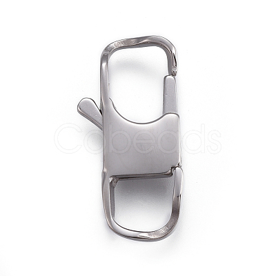 Tarnish Resistant 304 Stainless Steel Lobster Claw Clasps STAS-I117-02B-P-1
