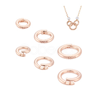 6Pcs 3 Styles 925 Sterling Silver Twister Clasps STER-PH0003-73RG-1