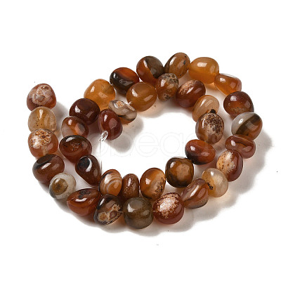 Natural Red Agate Beads Strands G-NH0017-B03-02-1