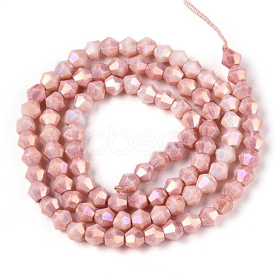 Anti-Tarnish Electroplate Bicone Glass Beads Strands EGLA-T021-4mm-16-05-1