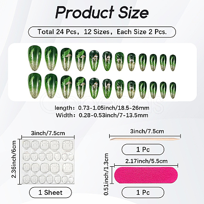 1Set Plastic Full Cover Press On False Nails MRMJ-CP0001-69-1