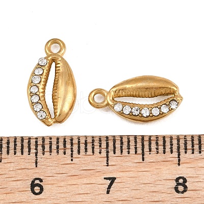 304 Stainless Steel with Crystal Rhinestone Charms RB-CBABFDA-11E-G-1