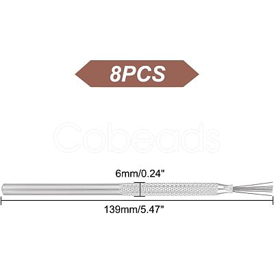 8Pcs Stainless Steel Clay Pottery Sculpture Feather Wire Texture Tool DIY-UN0003-25-1
