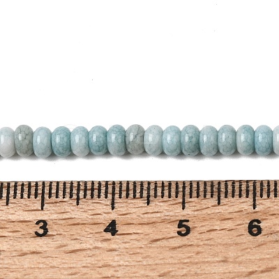 Cracked Opaque Glass Beads Strand GLAA-D306-A07-1
