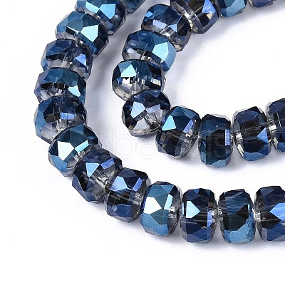 Electroplate Transparent Glass Beads Strands X-EGLA-N022-04A-D05-1