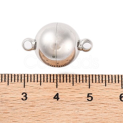 Non-Tarnish 304 Stainless Steel Magnetic Clasps X-STAS-K006-14mm-04C-1