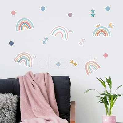 4 Sheet 4 Styles Waterproof Vinyl Wall Stickers DIY-WH0308-214-1