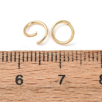 Brass Open Jump Rings KK-G604-08G-18-1