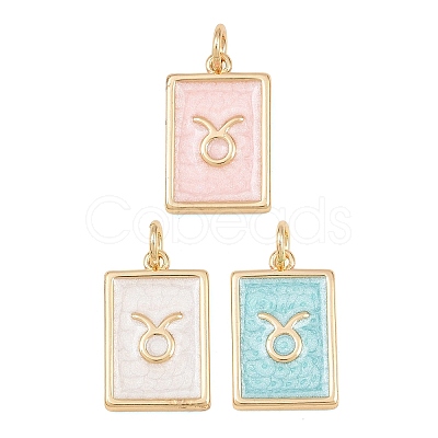 Brass Enamel Pendants KK-CBA62C2-01F-1
