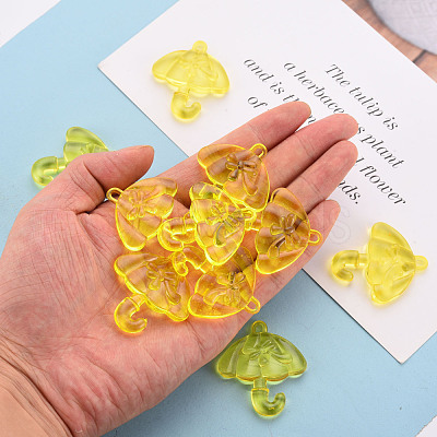 Transparent Acrylic Pendants TACR-T024-01B-916-1