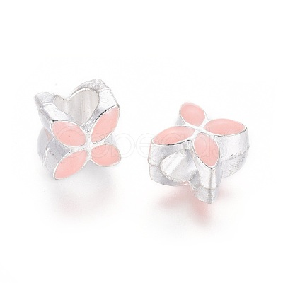 Alloy Enamel European Beads MPDL-R006-04-1