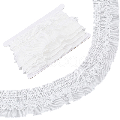 5Yards Polyester Lace Ribbon OCOR-PH0036-70B-1