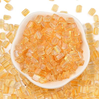 Transparent Spray Painted Glass Seed Beads SEED-L011-10A-07-1