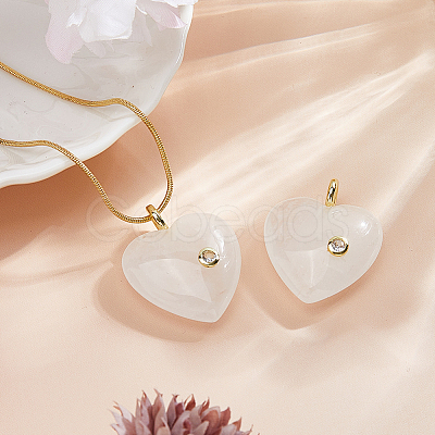 2Pcs Natural Quartz Crystal Pendants G-FH0002-76C-1