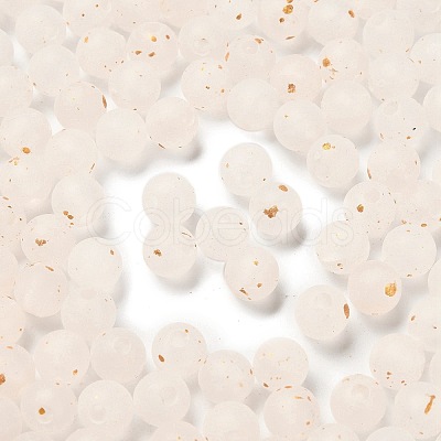 Frosted Transparent Acrylic Beads X-OACR-F013-13-1