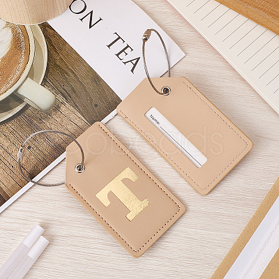 PU Leather Luggage Tag AJEW-WH20010-81D-1
