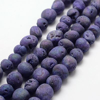Electroplated Natural Quartz Crystal Beads Strands G-K174-02D-1