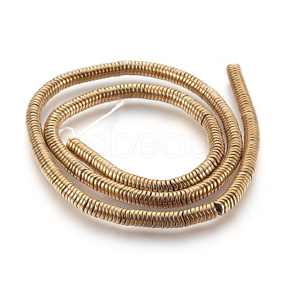 Electroplated Non-magnetic Synthetic Hematite Bead Strand G-E498-01E-1